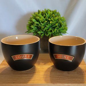 BB Mine & Yours Irish Cream Black Matte Ceramic Cups